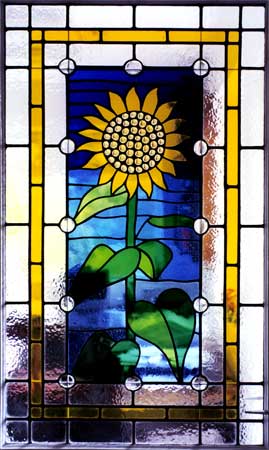 sunflower stained glass