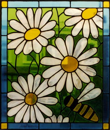 bee stained glass