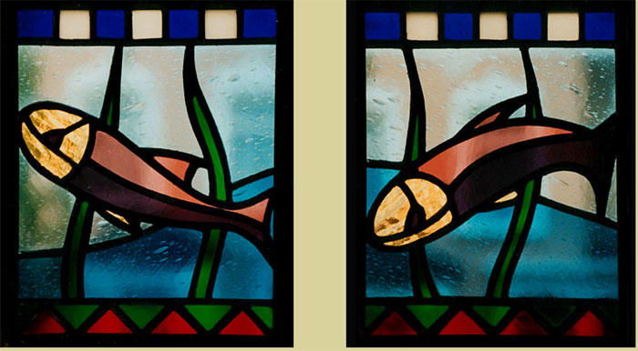 fish stained glass