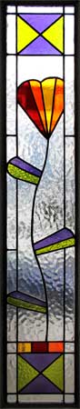 walking flower stained glass