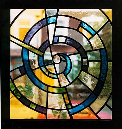 Stained glass hanging Spiral-of-Life