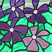 Stained glass window Country Garden